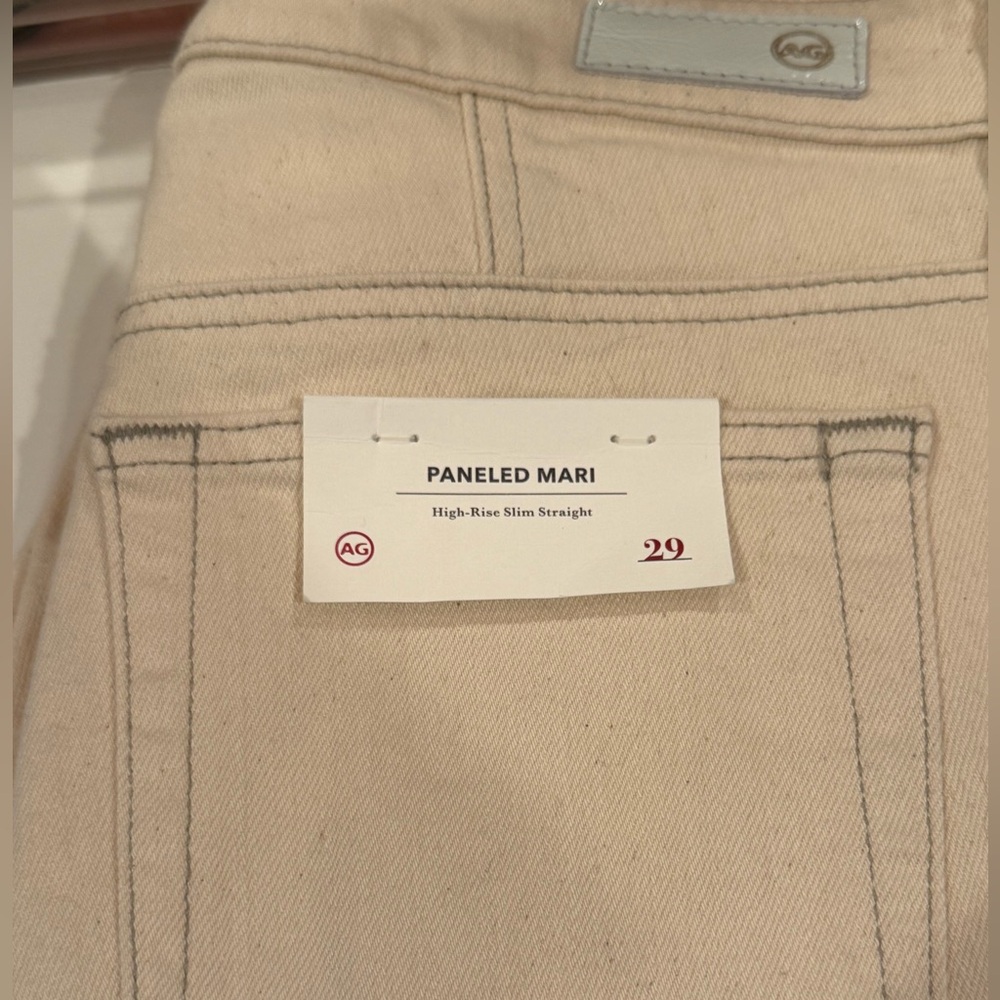 AG Adriano Goldschmied Cream High-Rise Jeans